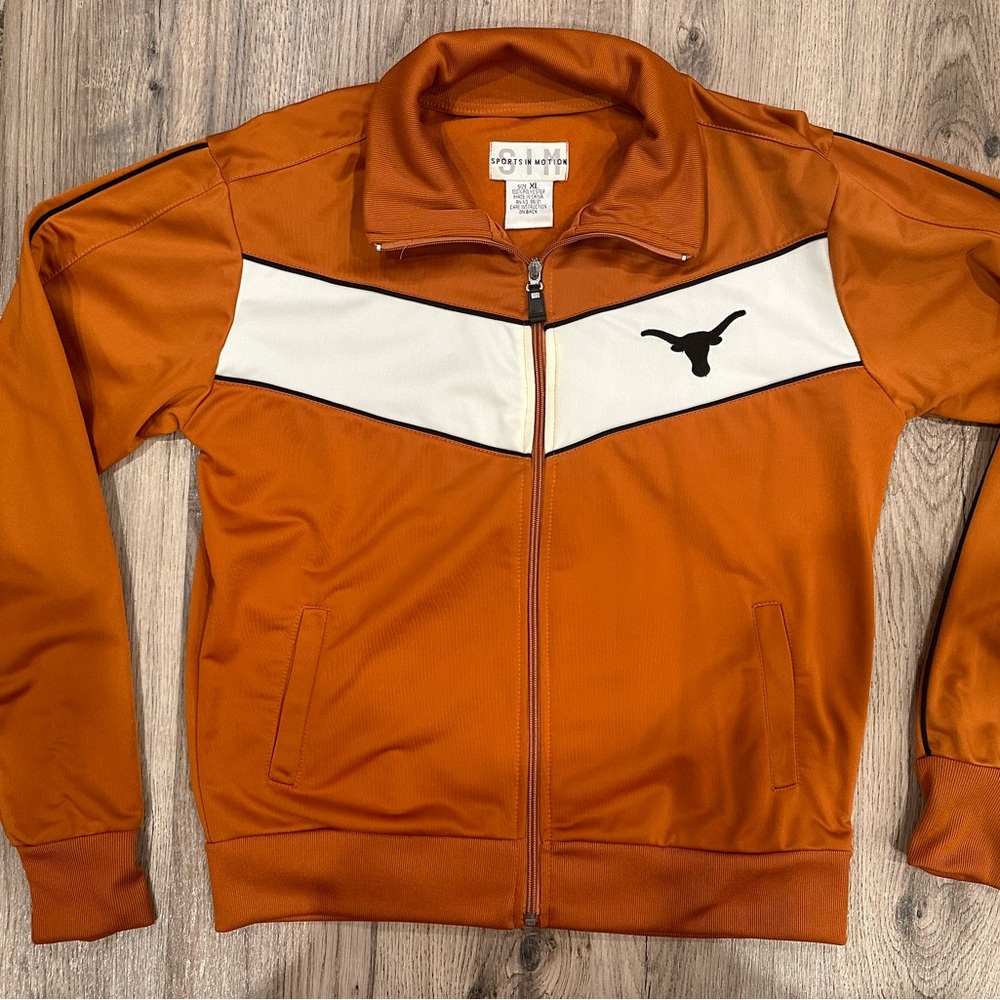 Vintage Sports In Motion Texas Longhorns Full Zip Track Jacket Size XL